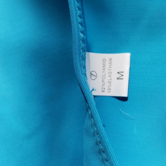 Chenghe Bandeau Blouson Tankini Top High Waisted Bottom Paisley Print Set Size M - Picture 13 of 13